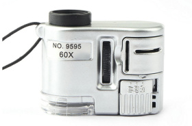 Оптическая лупа Micro 60x LED UV